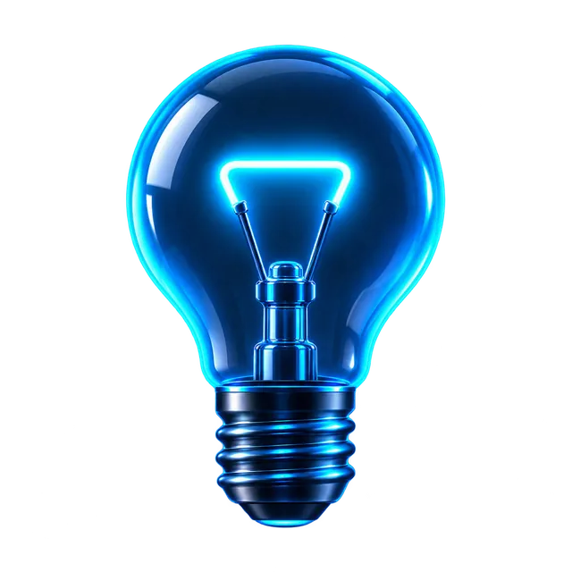 Glowing Create Studio light bulb