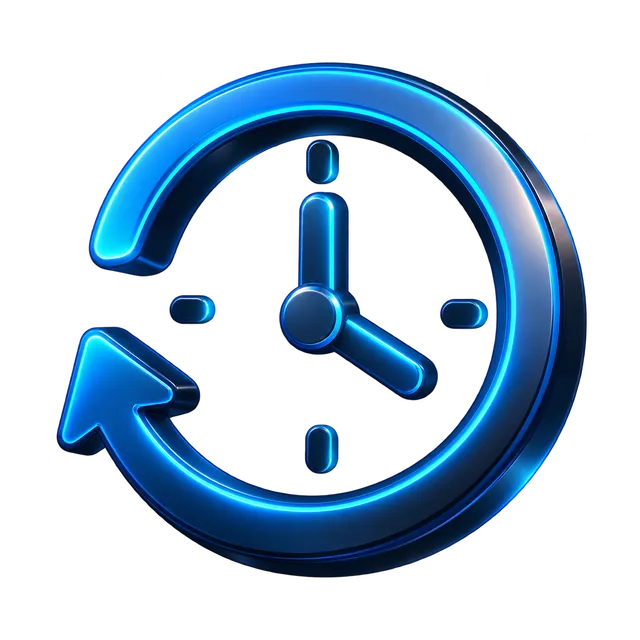 Glowing print history clock