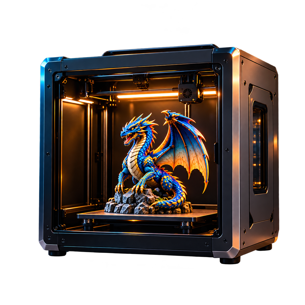 Illustrated print, record, and improve stage in a connected 3D printing workflow