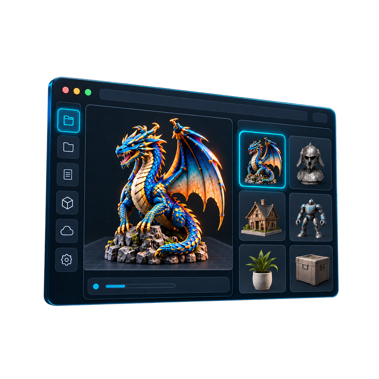 Illustrated keep the project together stage in a connected 3D printing workflow