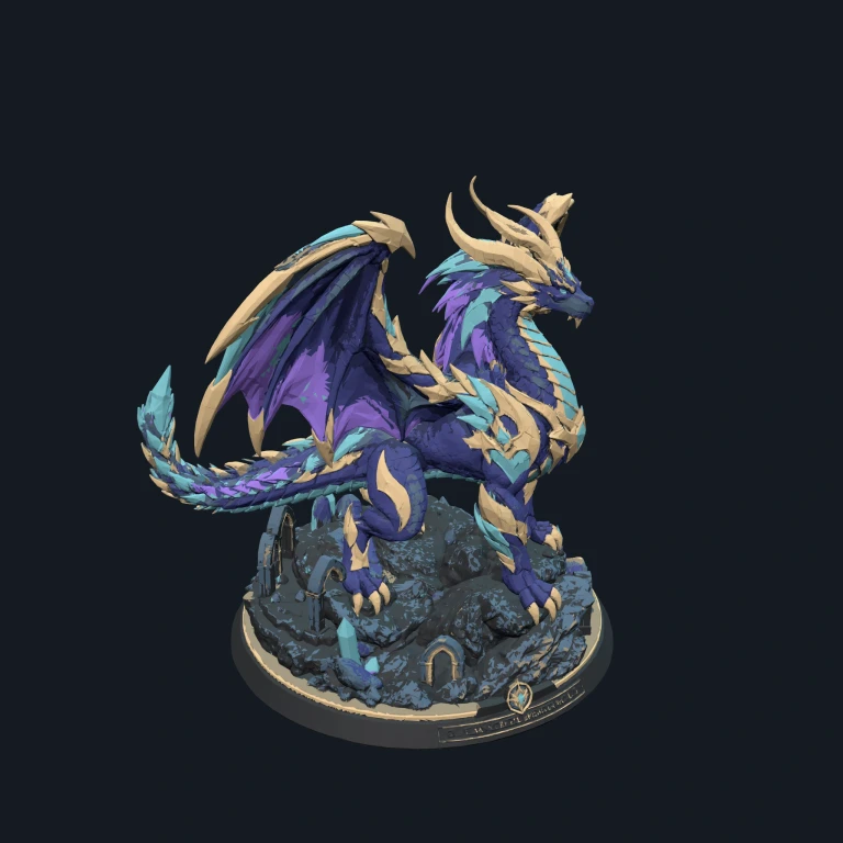 Celestial Arcane Dragon 3D model preview
