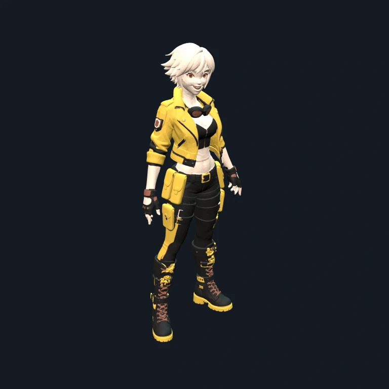 Lena A Futuristic Female Action Figure 3D Model – Multicolor Sci-Fi Character by PrintNext 3D model preview